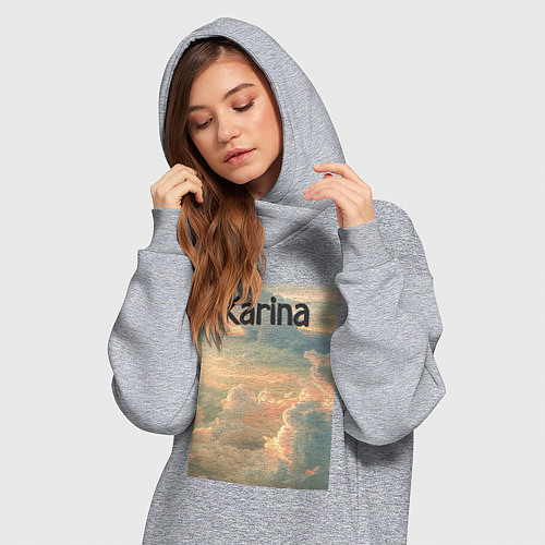 Женская толстовка-платье Karina облака / Меланж – фото 3