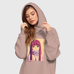 Женское худи-платье Милая Ферн, цвет: пыльно-розовый — фото 2