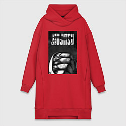 Женское худи-платье Джиу джитсу, цвет: красный