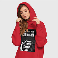 Женское худи-платье Джиу джитсу, цвет: красный — фото 2