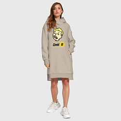Женское худи-платье Vault boy - covid 19, цвет: миндальный — фото 2