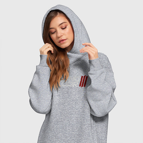 Женская толстовка-платье Killing floor 3 logo / Меланж – фото 3