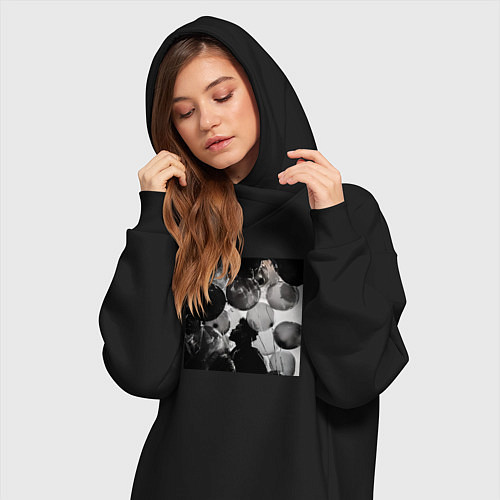 Женская толстовка-платье House of the balloons / Черный – фото 3