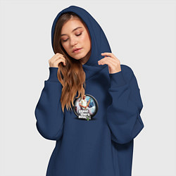 Женское худи-платье Grand Theft Auto V logo game, цвет: тёмно-синий — фото 2