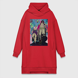 Женское худи-платье Ван-Пис Роджер Гол Д, цвет: красный