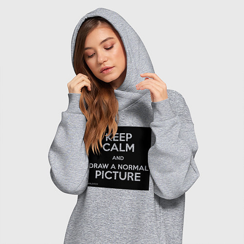 Женская толстовка-платье Совет Казимиру Малевичу / Меланж – фото 3