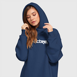 Женское худи-платье Spectre divide logotype, цвет: тёмно-синий — фото 2
