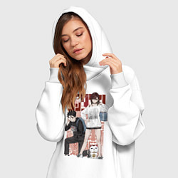 Женское худи-платье Такакура Момо Аясэ, цвет: белый — фото 2