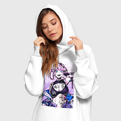 Женское худи-платье Песнь ночных сов Надзуна, цвет: белый — фото 2