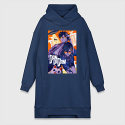 Женское худи-платье Аясэ Кэн Такакура, цвет: тёмно-синий