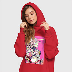 Женское худи-платье Геншин Яэ Мико Гудзи Яэ, цвет: красный — фото 2