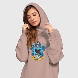 Женское худи-платье Ravenclaw факультет, цвет: пыльно-розовый — фото 2