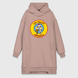 Женское худи-платье Los Pollos hermanos Breaking bad, цвет: пыльно-розовый