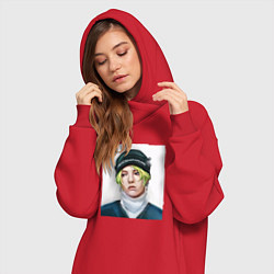 Женское худи-платье G Dragon Big bang, цвет: красный — фото 2