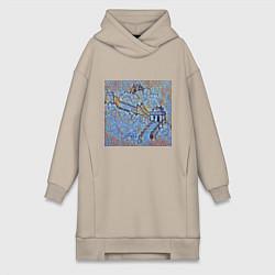 Женское худи-платье Великая китайская стена, цвет: миндальный