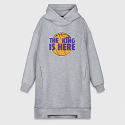 Женское худи-платье Леброн - король здесь, цвет: меланж