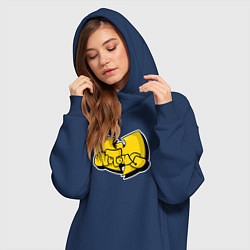 Женское худи-платье Wu-Tang bubble, цвет: тёмно-синий — фото 2