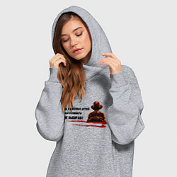 Женское худи-платье Вымышленных друзей не выбирают, цвет: меланж — фото 2