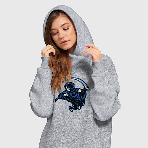 Женская толстовка-платье Death mood / Меланж – фото 3