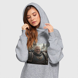 Женское худи-платье Гарольд скрывающий Warhammer, цвет: меланж — фото 2