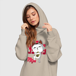 Женское худи-платье Турбо бабка, цвет: миндальный — фото 2