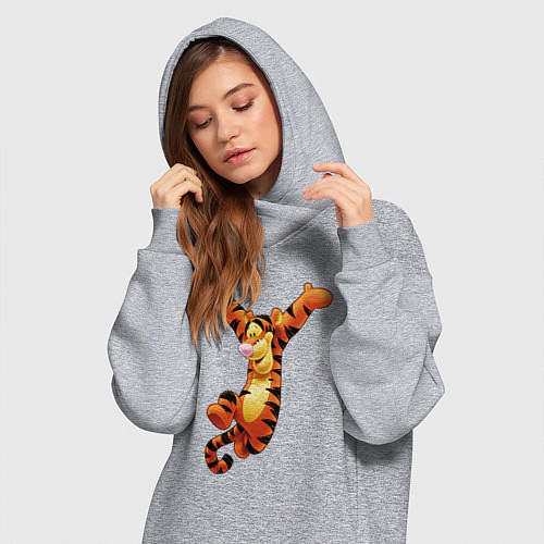 Женская толстовка-платье Винни пух - Тигруля / Меланж – фото 3