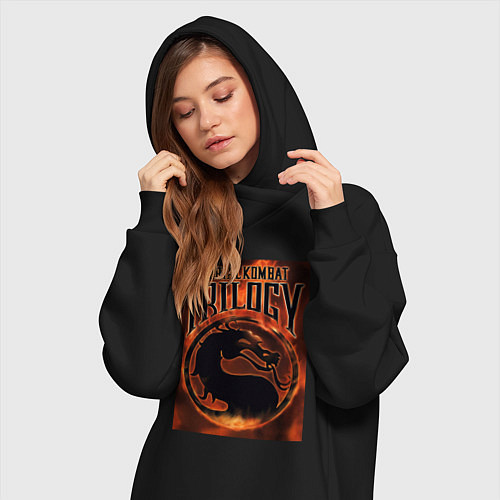 Женская толстовка-платье Mortal kombat trilogy / Черный – фото 3