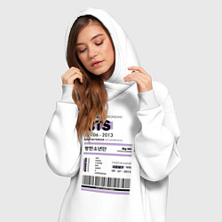 Женское худи-платье Bts ticket, цвет: белый — фото 2