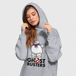 Женское худи-платье Ghostbusters - stay puft, цвет: меланж — фото 2
