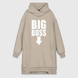 Женское худи-платье Big boss arrow, цвет: миндальный