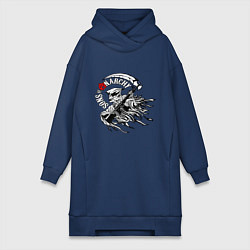 Женское худи-платье Logo Sons Of Anarchy, цвет: тёмно-синий