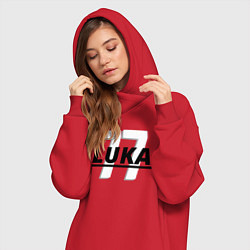 Женское худи-платье 77 Luka, цвет: красный — фото 2