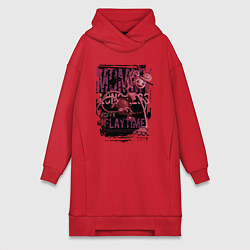 Женское худи-платье Мамочка длинные ноги из Poppy Playtime, цвет: красный