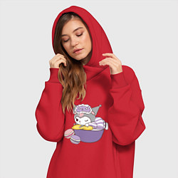 Женское худи-платье Куроми с макарунами, цвет: красный — фото 2