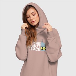 Женское худи-платье Bander brand, цвет: пыльно-розовый — фото 2