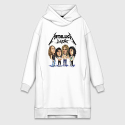 Женское худи-платье Metallica juniors - cartoon, цвет: белый