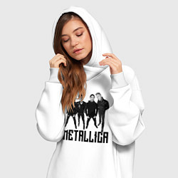Женское худи-платье Metallica - cool guys, цвет: белый — фото 2