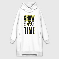 Женское худи-платье Lakers show time, цвет: белый