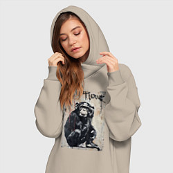 Женское худи-платье Style monkey, цвет: миндальный — фото 2