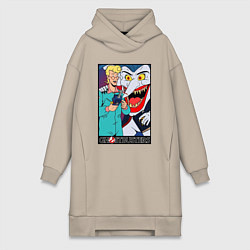 Женское худи-платье Ghostbusters - Egon and goblin, цвет: миндальный