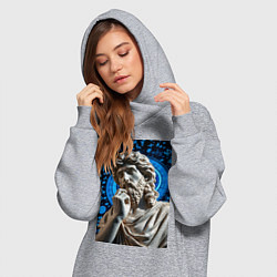 Женское худи-платье Античность и математика, цвет: меланж — фото 2