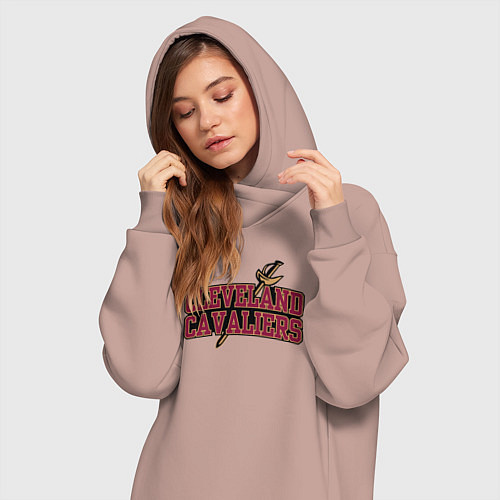 Женская толстовка-платье NBA Cleveland / Пыльно-розовый – фото 3