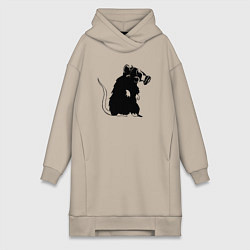 Женское худи-платье Gas rat, цвет: миндальный