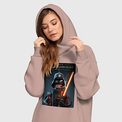 Женское худи-платье Дарт Бендер наследие, цвет: пыльно-розовый — фото 2