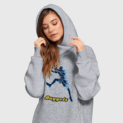 Женское худи-платье Nuggets baller, цвет: меланж — фото 2