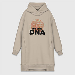 Женское худи-платье ДНК баскетбола, цвет: миндальный
