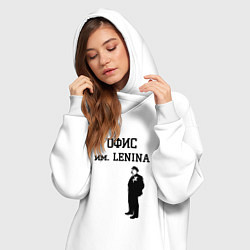 Женское худи-платье Офис имени Ленина, цвет: белый — фото 2