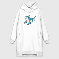 Женская толстовка-платье Тралалеро тралала, акула в кроссовках, мем