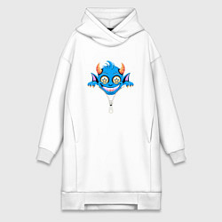 Женское худи-платье Монстр за пазухой, цвет: белый