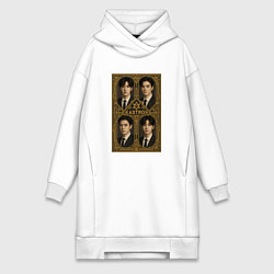 Женское худи-платье Astro золотая рамка, цвет: белый